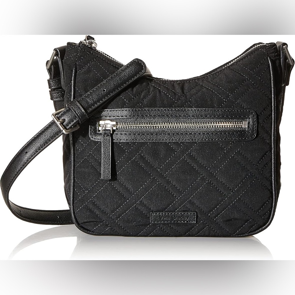 Vera Bradley Mini Vivian Crossbody Purse Black Quilted NWT